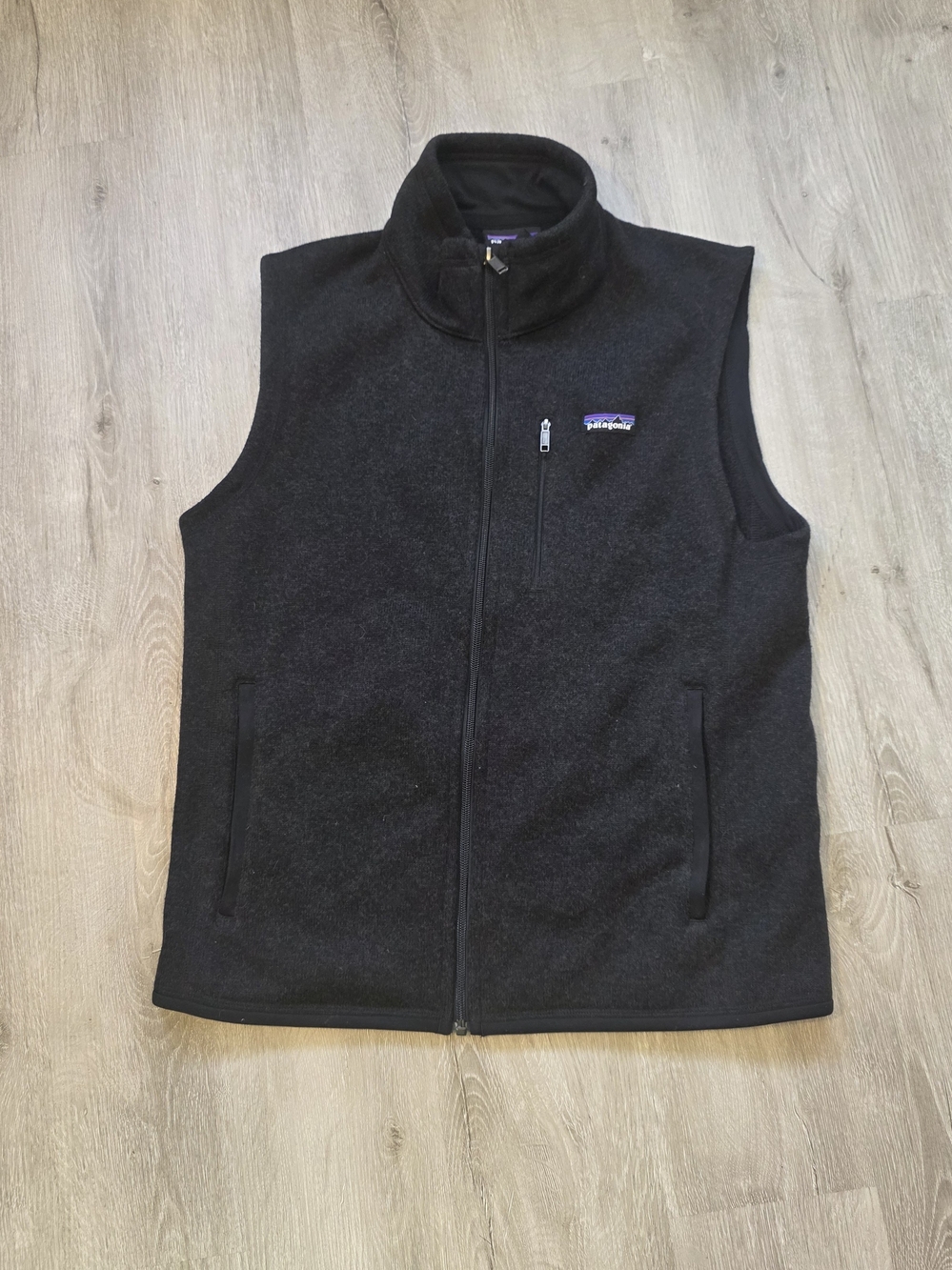 Patagonia Black Men's Full-Zip Fleece Vest Grey Size Medium Gorpcore